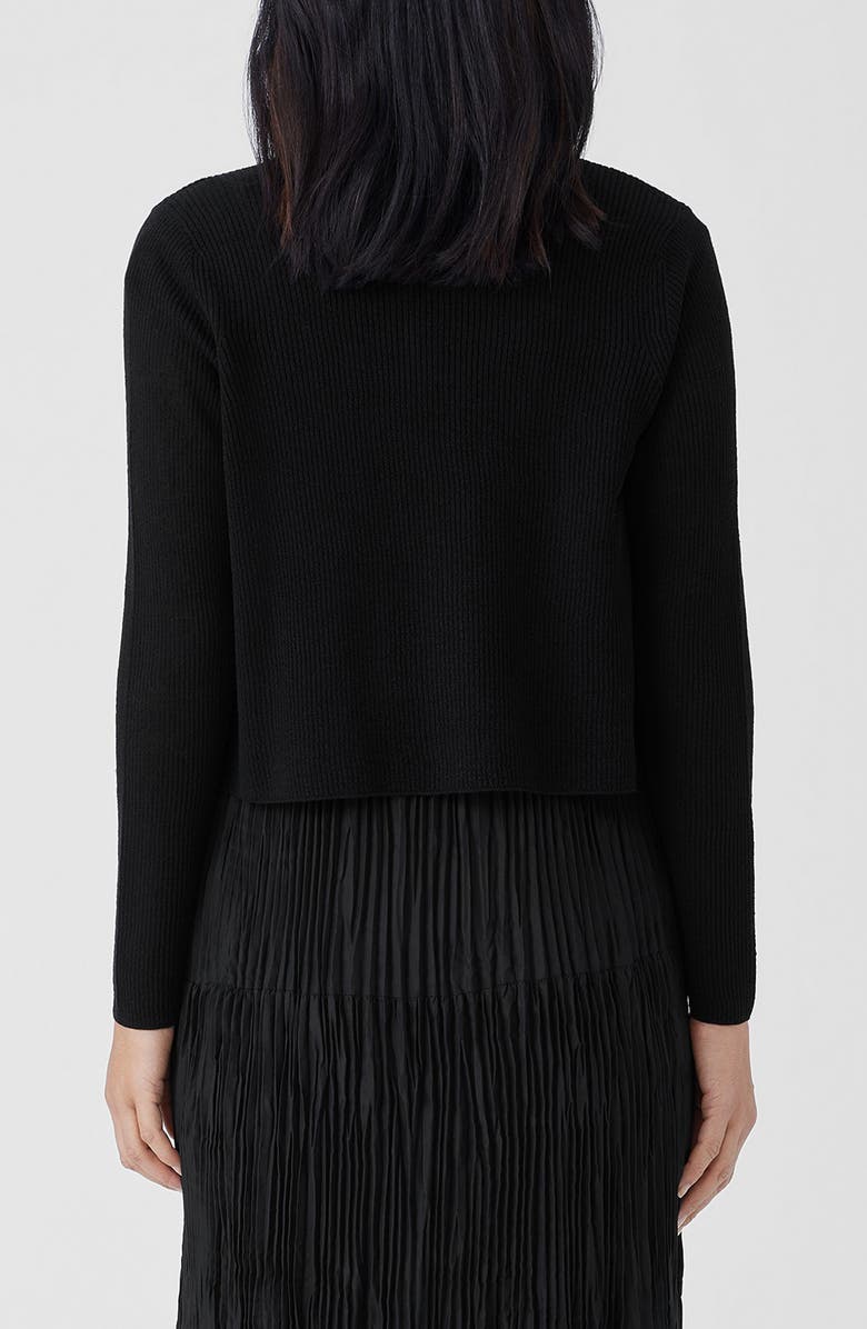 Eileen Fisher Ribbed Organic Linen & Cotton Cardigan, Alternate, color,