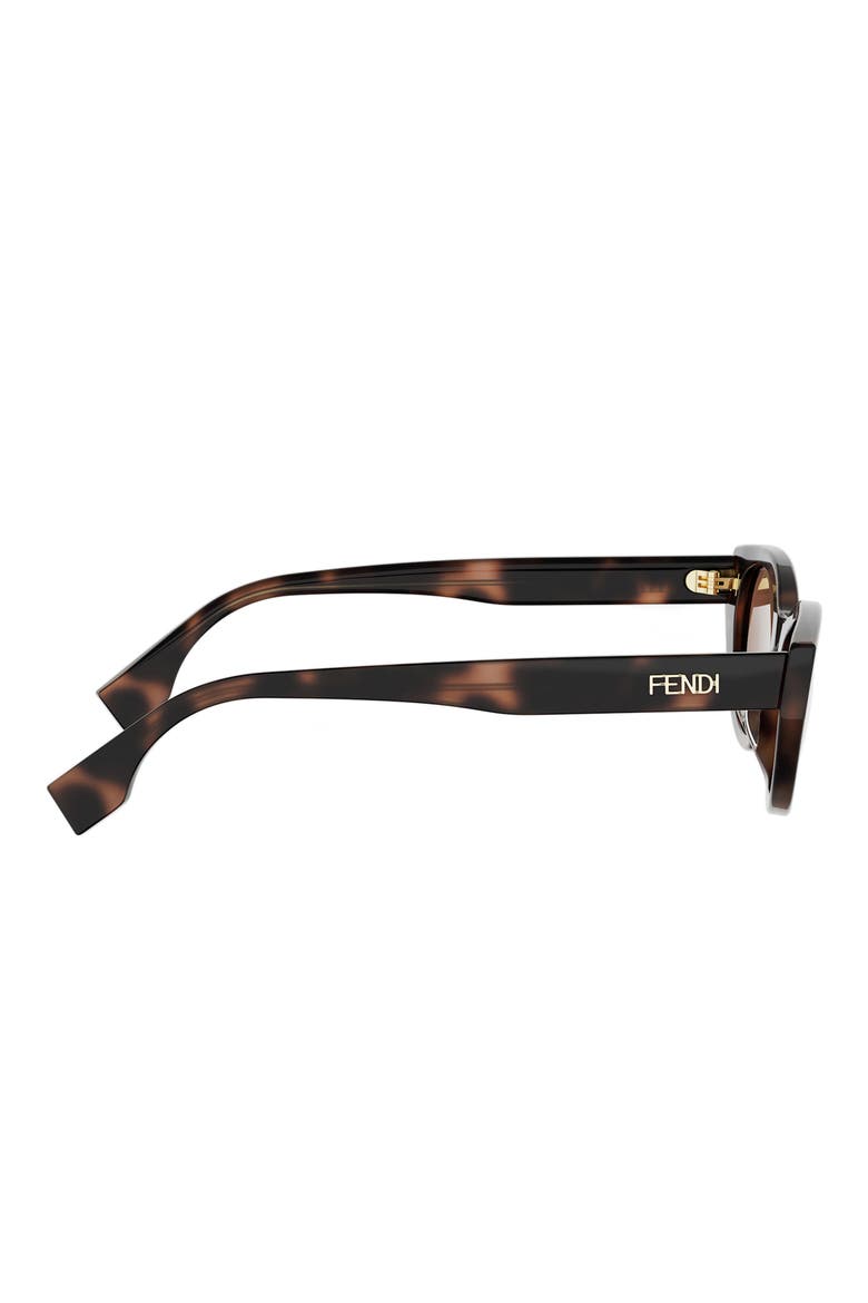 Lettering 51mm Cat Eye Sunglasses (Nordstrom Exclusive), Alternate, color, HAVANA / OTHER / BROWN