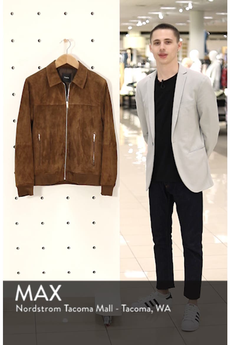 Noland Able Regular Fit Suede Bomber Jacket video