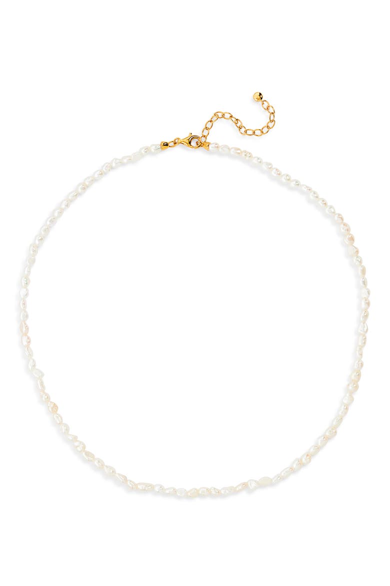 Capri Keshi Pearl Necklace, Main, color, 18K GOLD VERMEIL / PEARL
