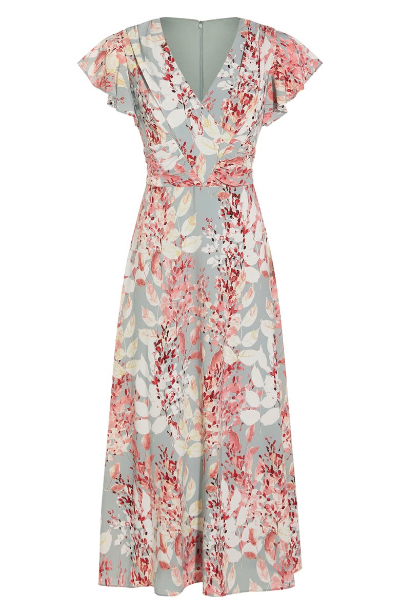 Adrianna Papell Floral Print Chiffon Dress, Alternate, color, 