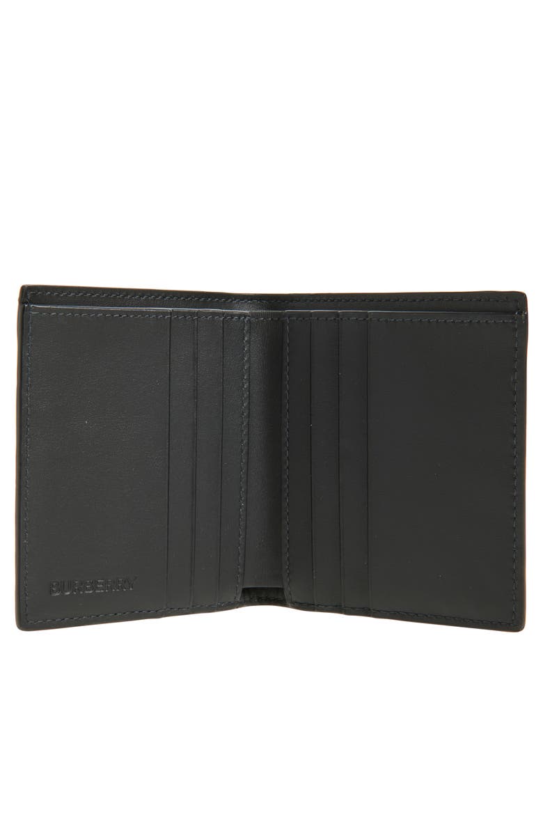 Burberry Check Coated Canvas & Leather Bifold Wallet, Alternate, color, Charcoal