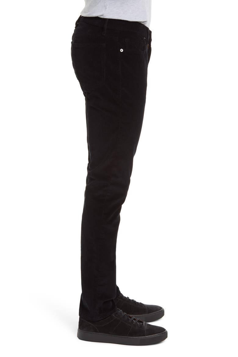 L'Homme Corduroy Slim Jeans, Alternate, color, NOIR