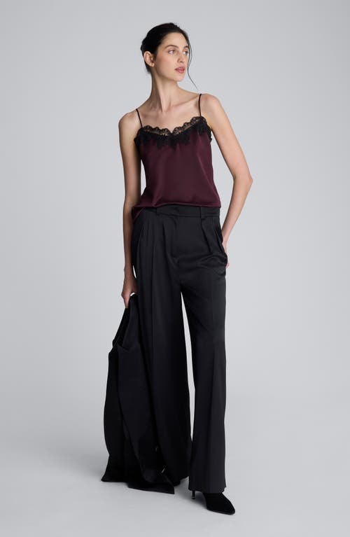 Kenneth Cole Double Pleat High Waist Wide Leg Pants In Black
