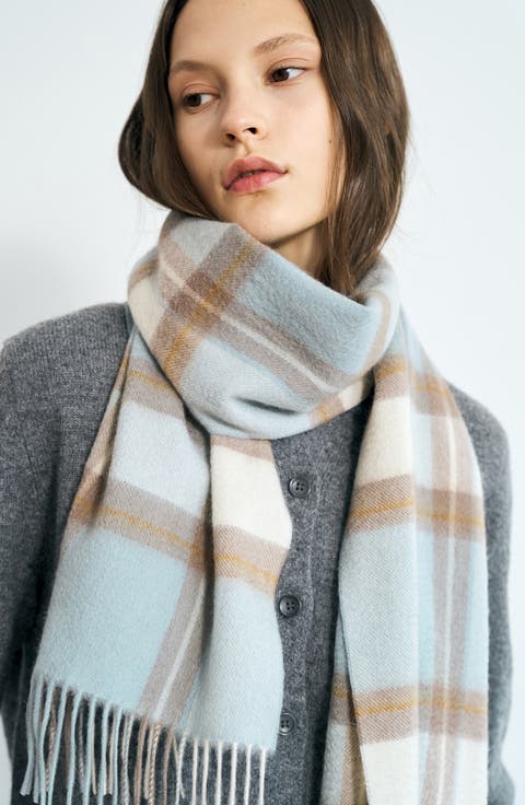 Plaid Cashmere Scarf