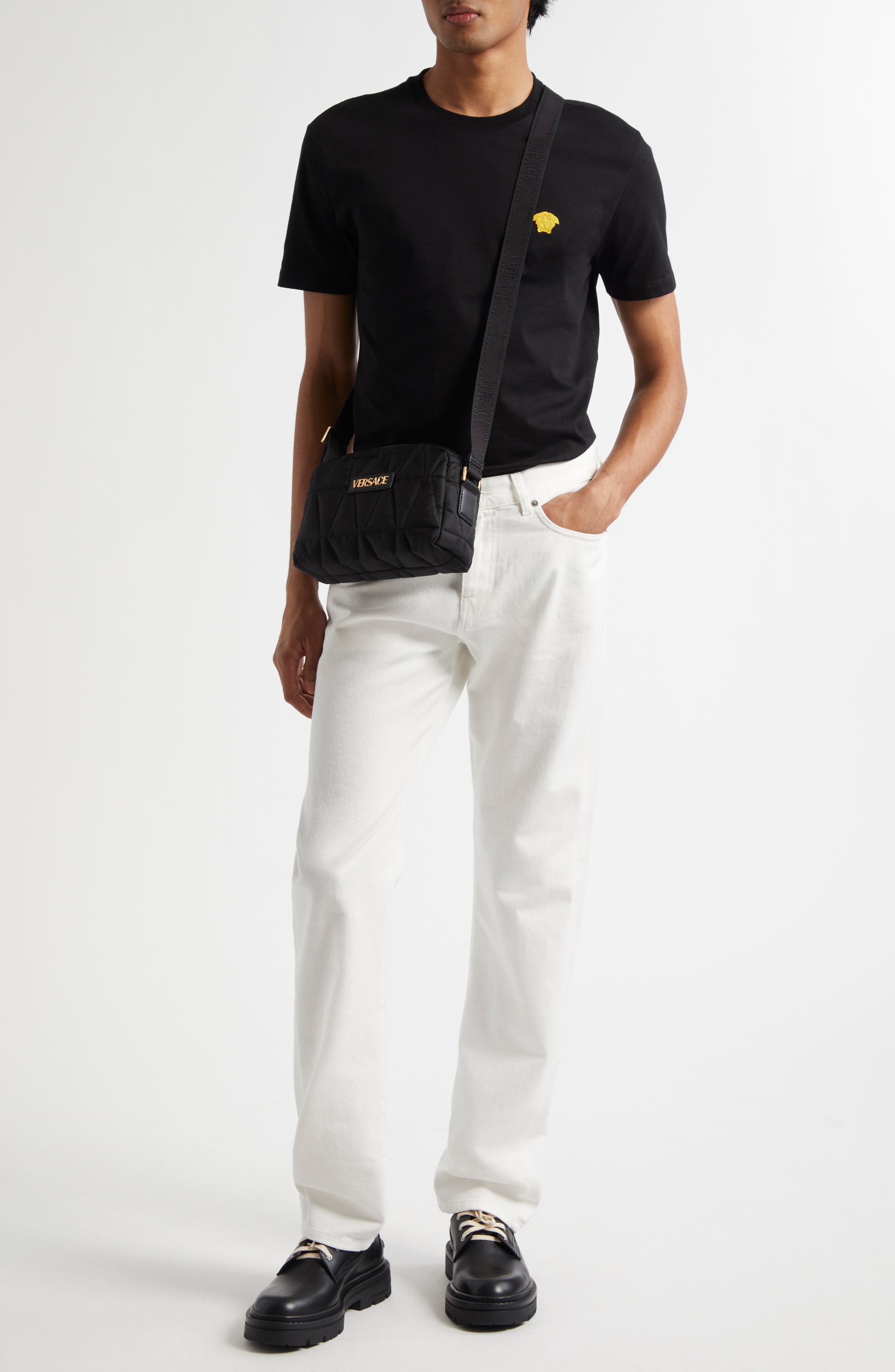 Medusa Embroidered Cotton T-Shirt - image 2