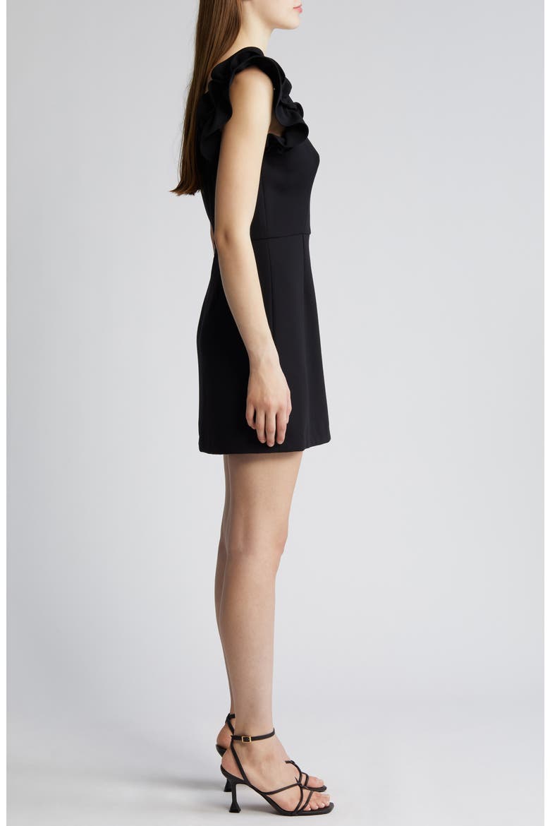 Whisper Ruffle Sleeve Minidress, Alternate, color, BLACKOUT
