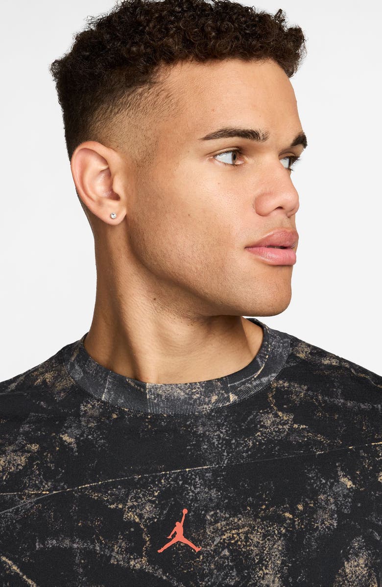 Jordan Brooklyn Long Sleeve Cotton T-Shirt, Alternate, color, Black