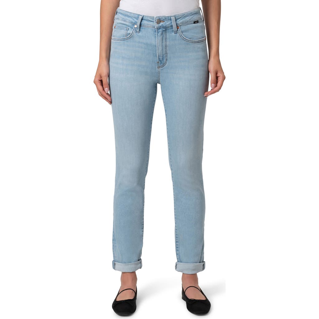 Mavi Jeans Kathleen High Waist Cuffed Slim Straight Leg Jeans In Light Blue Flex Blue