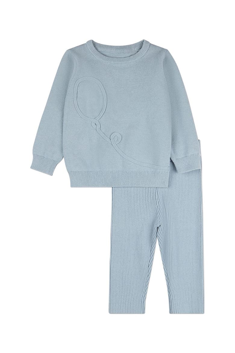 2 Piece Knit Set with Balloon Accent, Main, color, Blue