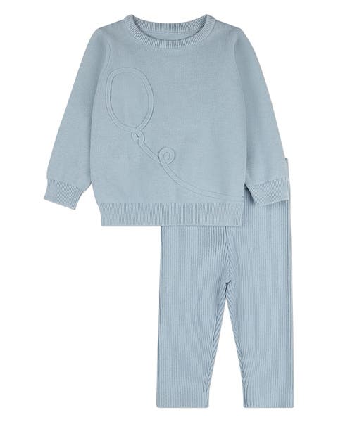 2 Piece Knit Set with Balloon Accent