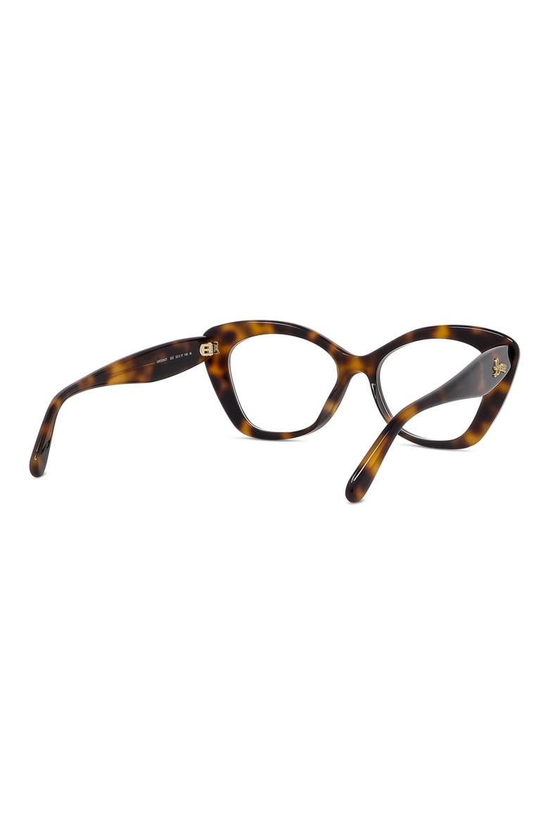 Curvy 52mm Cat Eye Optical Glasses, Alternate, color, DHAV