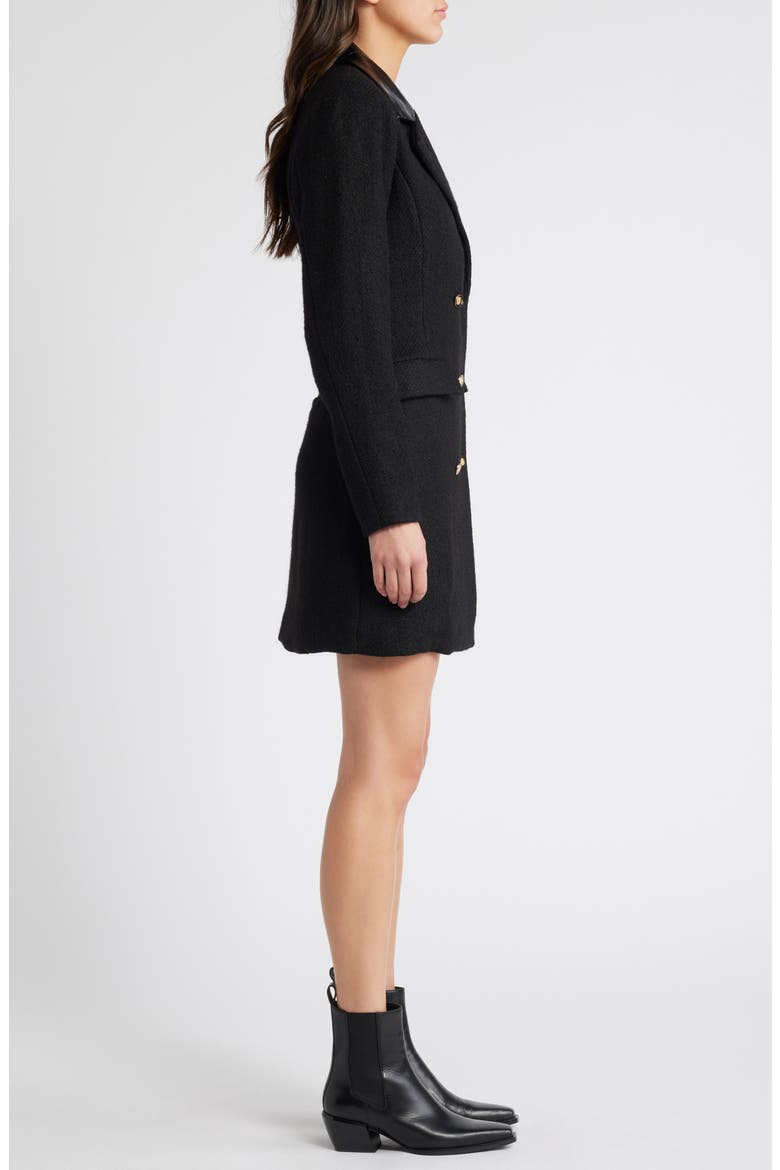 Alessia Double Breasted Long Sleeve Blazer Minidress, Alternate, color, BLACK