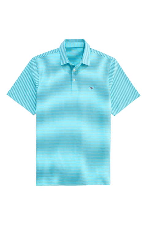 Stripe Sankaty Short Sleeve Performance Polo