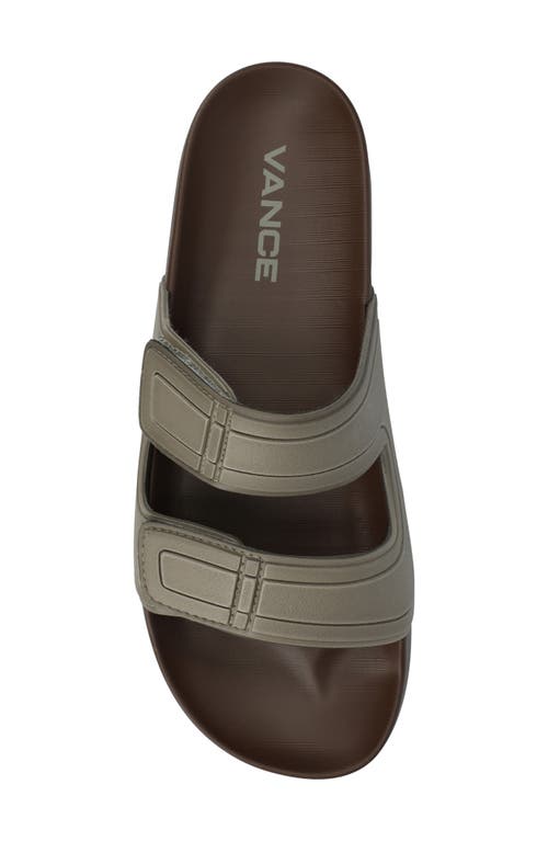 Vance Co. Vance Mario Comfort Adjustable Strap Slide-in Sandal In Brown