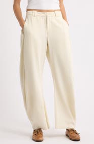 Free People Spotlight Washed Barrel Leg Trousers