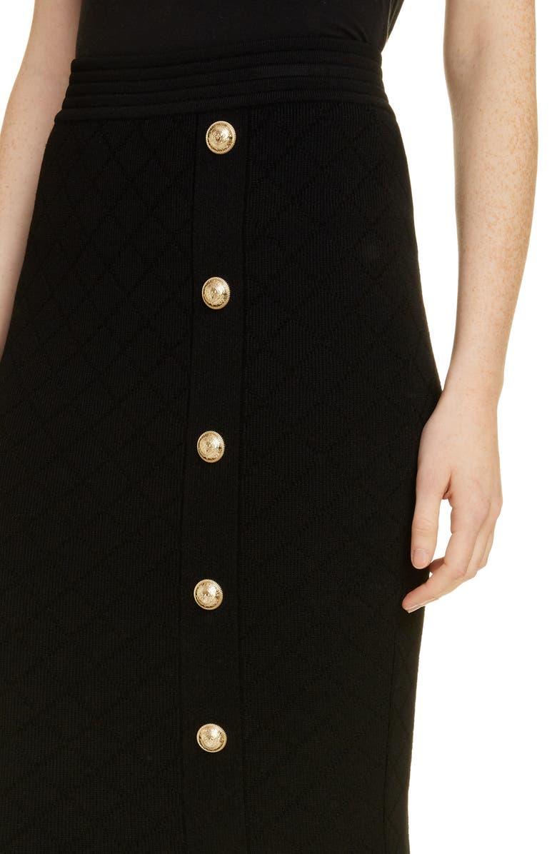 Balmain Diamond Knit Midi Skirt | Nordstrom
