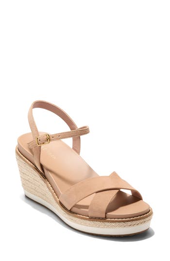 Cole Haan Silvee Espadrille Wedge Sandal In Tuscan Sand Suede