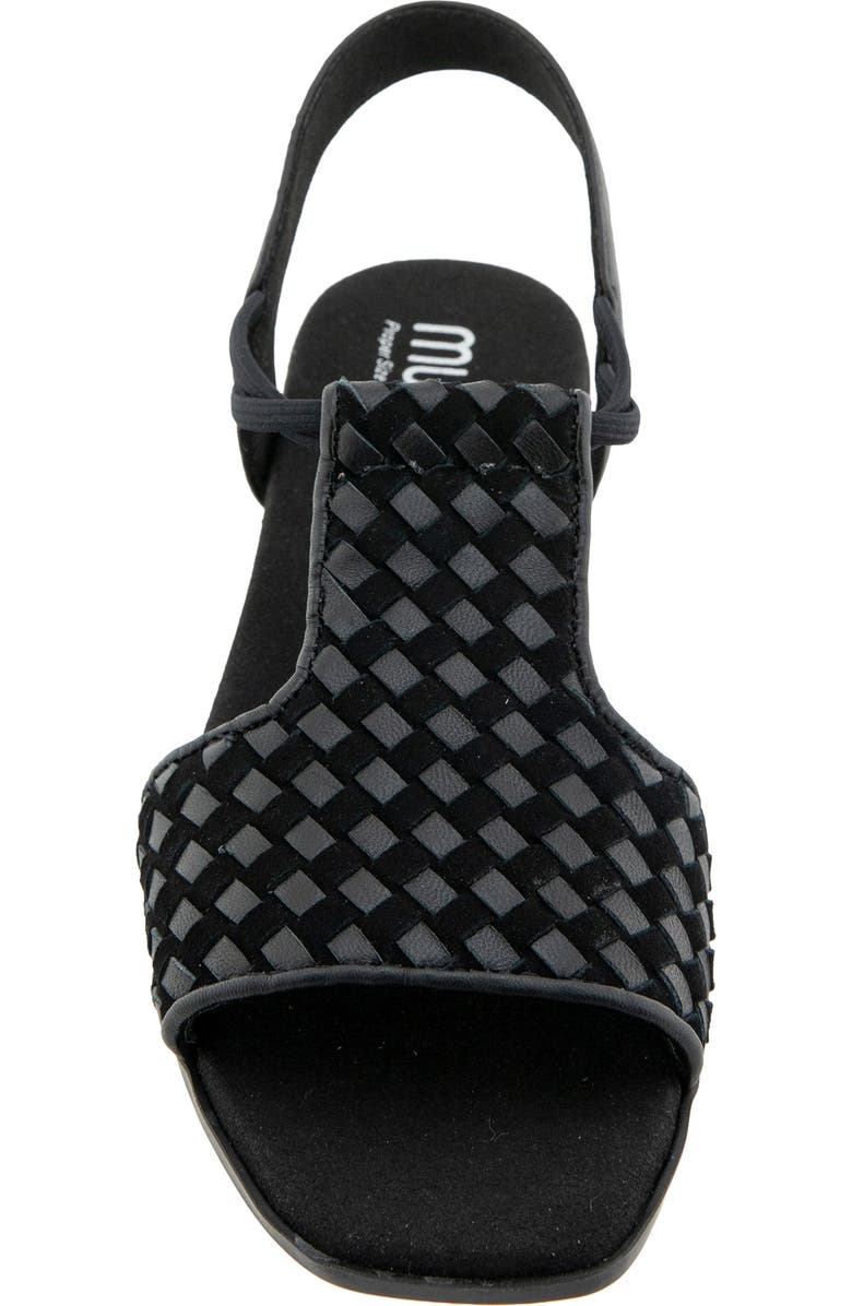 Munro Susan Sling Back Sandal, Alternate, color, Black Woven Leather