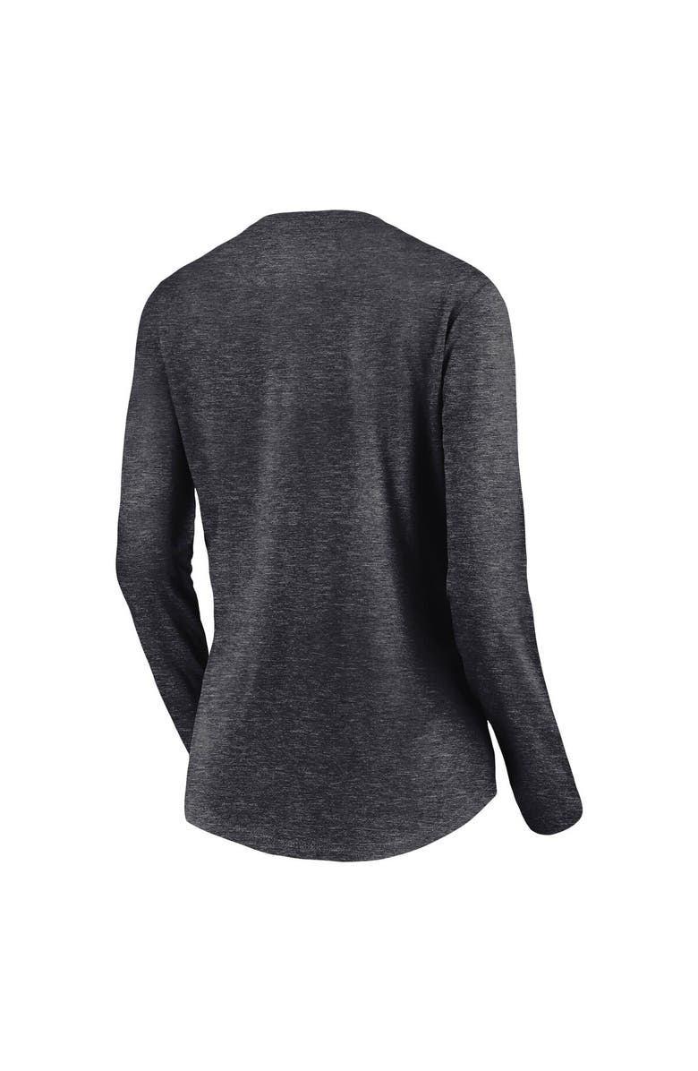 FANATICS Women's Fanatics Branded Heather Charcoal Green Bay Packers Component Long Sleeve V-Neck T-Shirt, Alternate, color, 