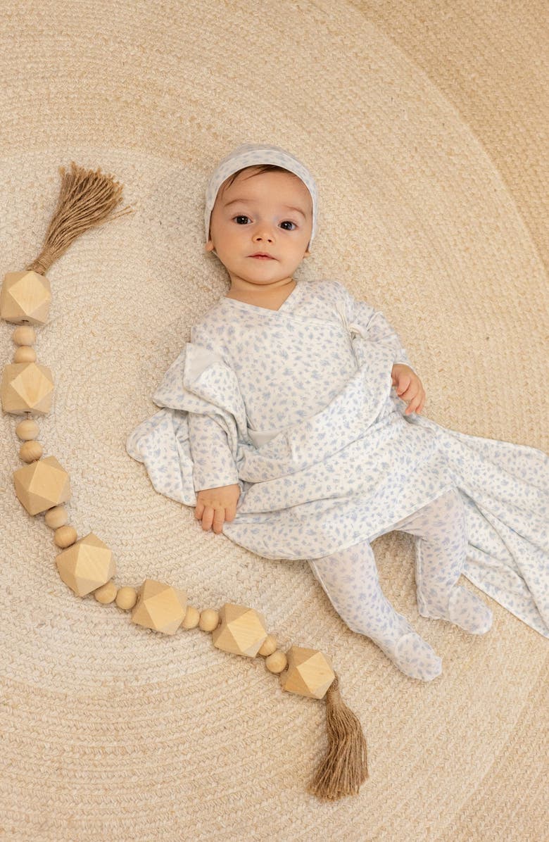 NoggiWear Floral Printed Blanket, Alternate, color, Light Blue Floral