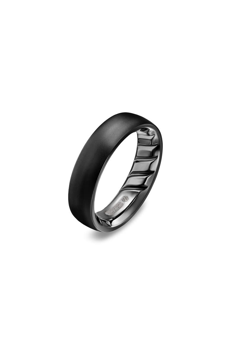 David Yurman Streamline Band Ring, Alternate, color, Black Titanium