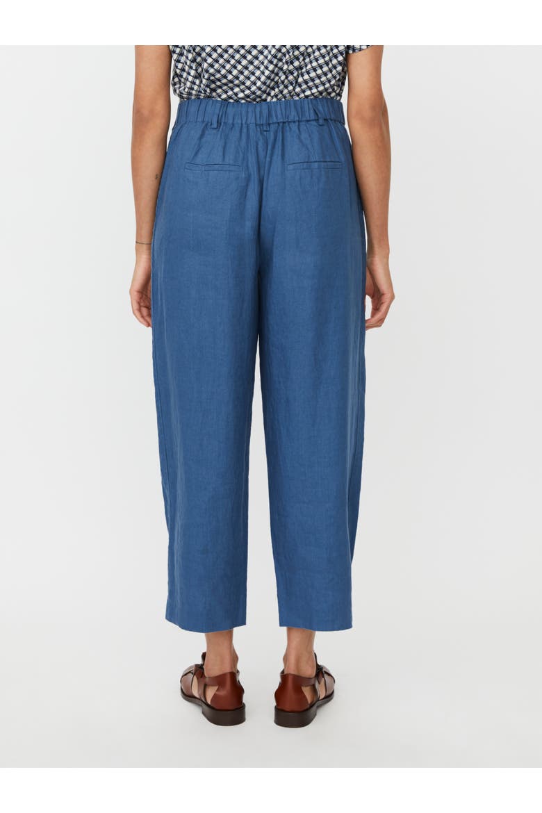 MaPunna Cropped Linen Pants, Alternate, color, Ensign Blue