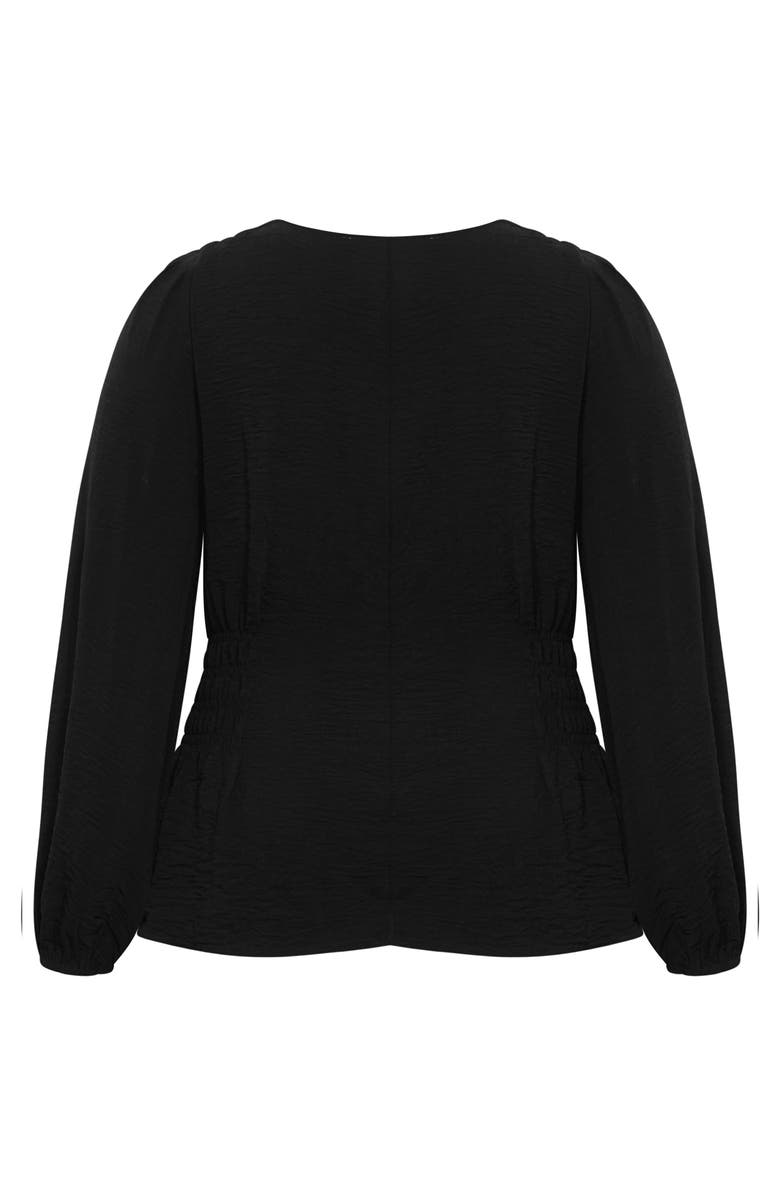City Chic Cara Long Sleeve Peplum Shirt, Alternate, color,