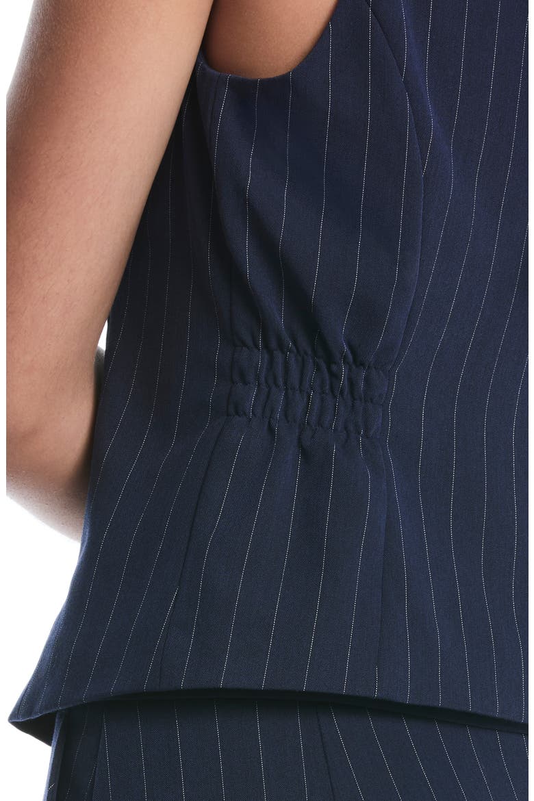 Pinstripe Vest, Alternate, color, PEACOAT