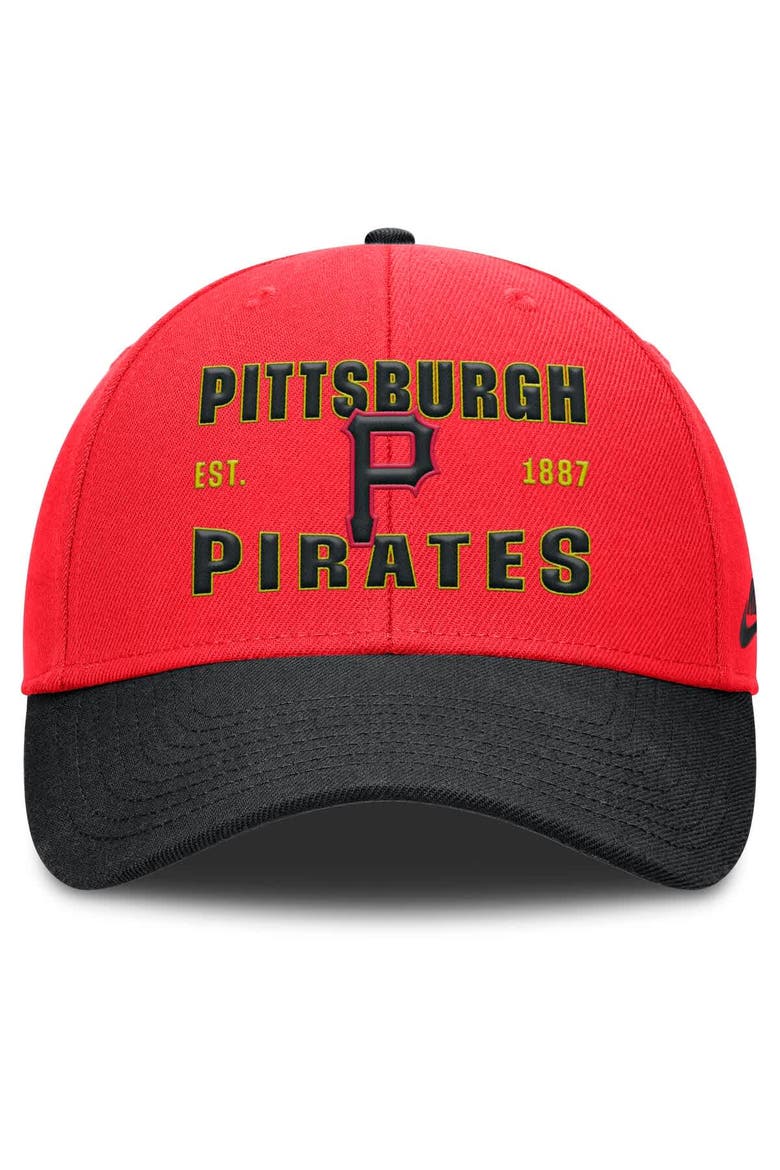 Men's Nike Crimson/Black Pittsburgh Pirates Neon 90s Rise Adjustable Hat, Alternate, color, Crimson