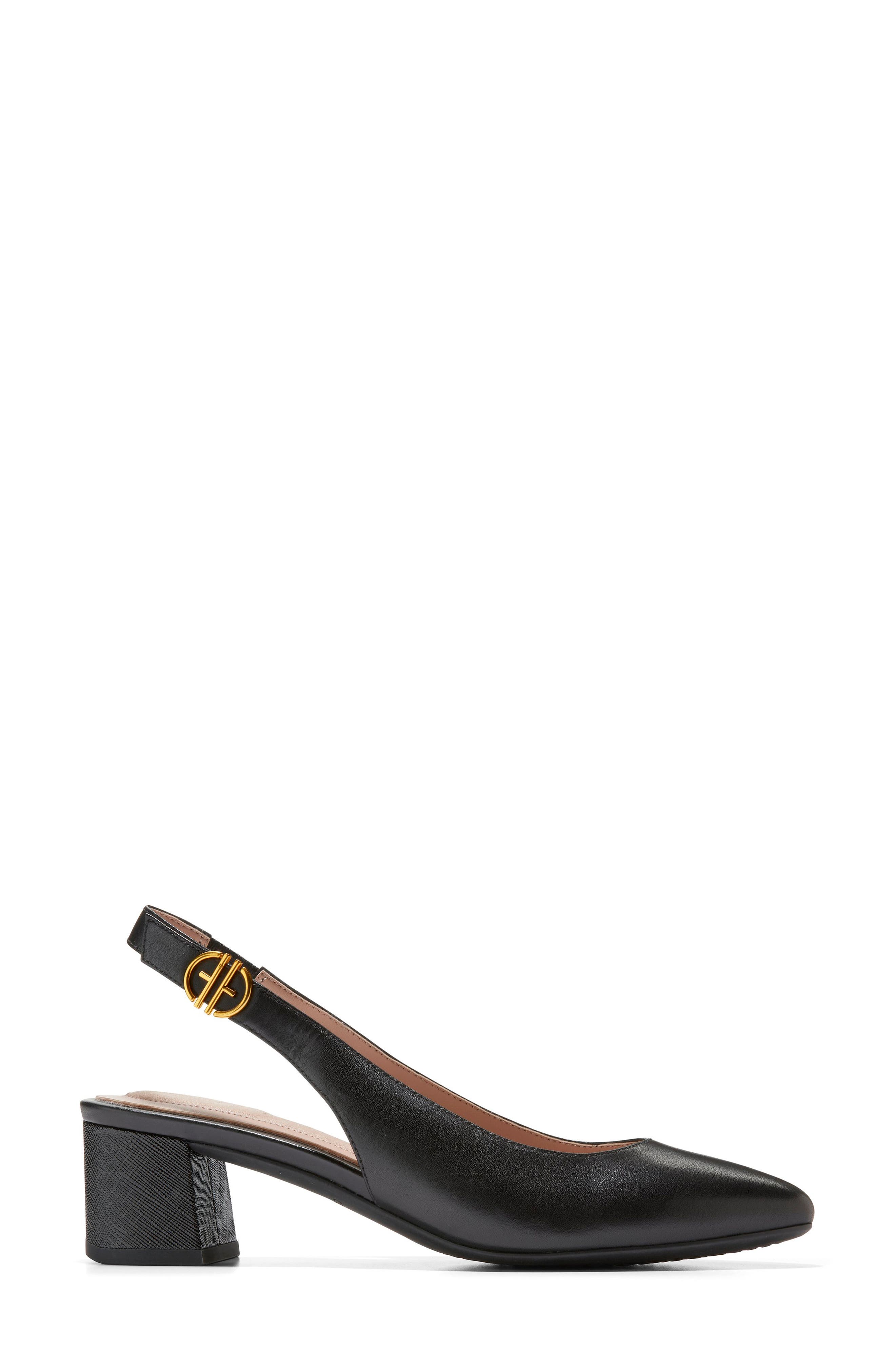 Cole Haan The Go To Slingback Pump, Alternate, color, Black Ltr