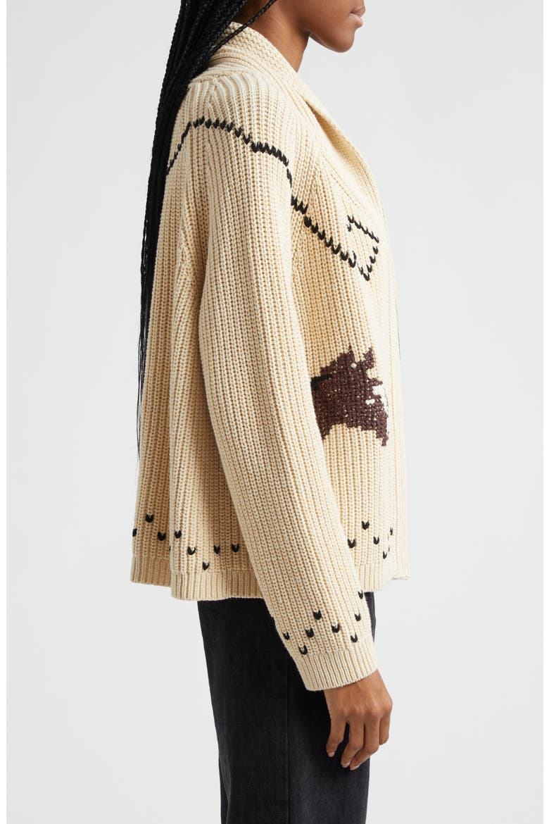 The Horse Lodge Cotton Blend Cardigan, Alternate, color, CREAM