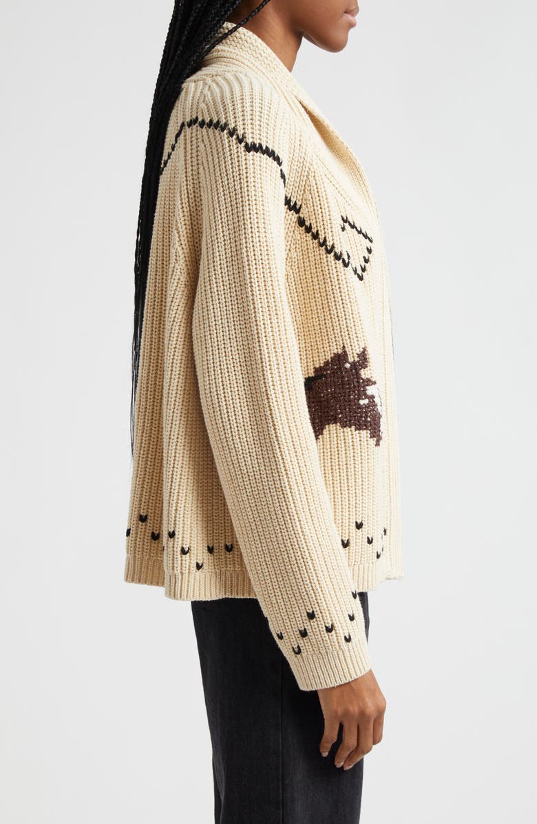 THE GREAT. The Horse Lodge Cotton Blend Cardigan, Alternate, color, 