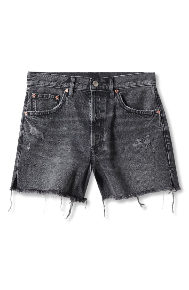 MANGO Cutoff Denim Shorts, Alternate, color, 