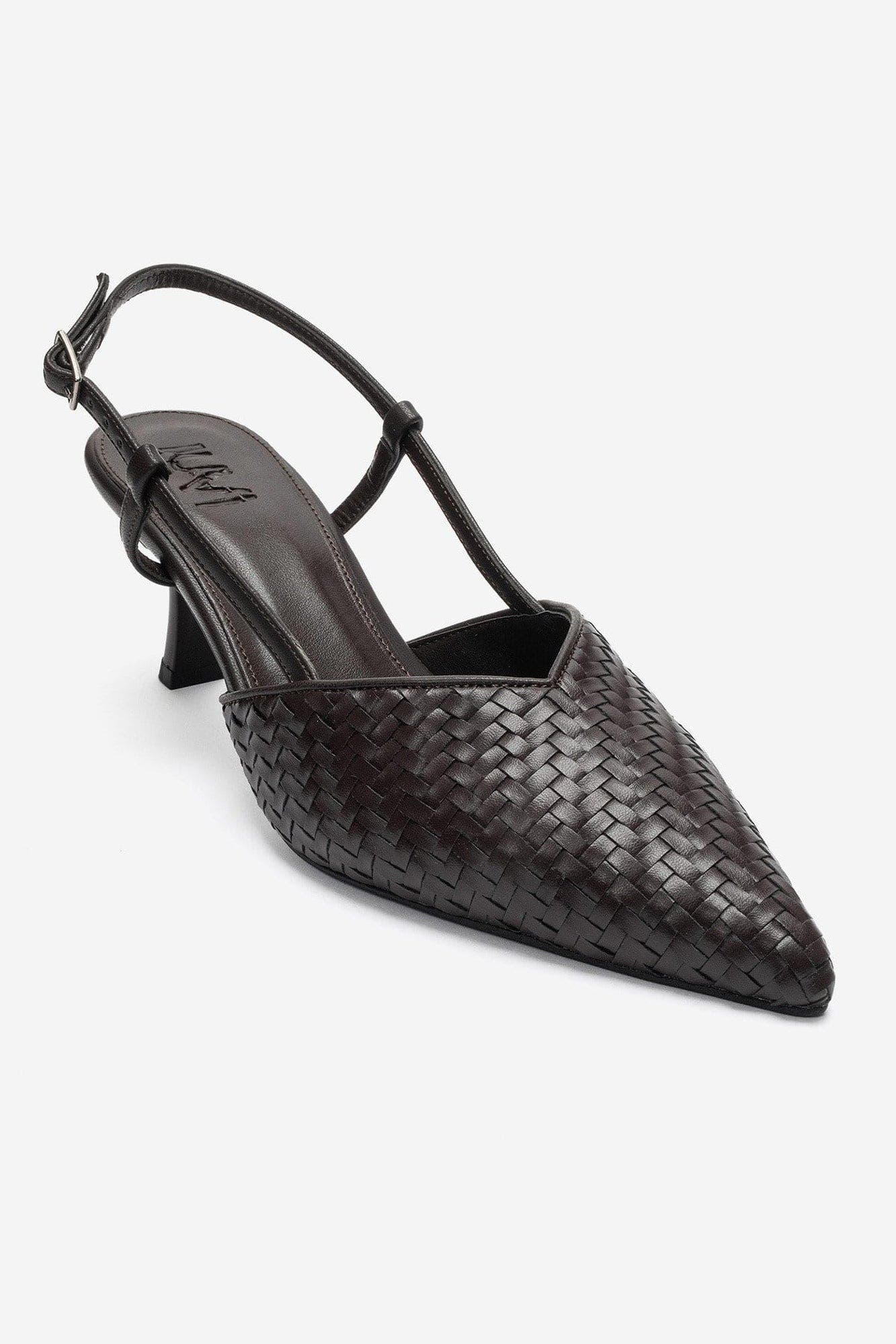 Mavero Slingback Stiletto Pump, Alternate, color, Brown
