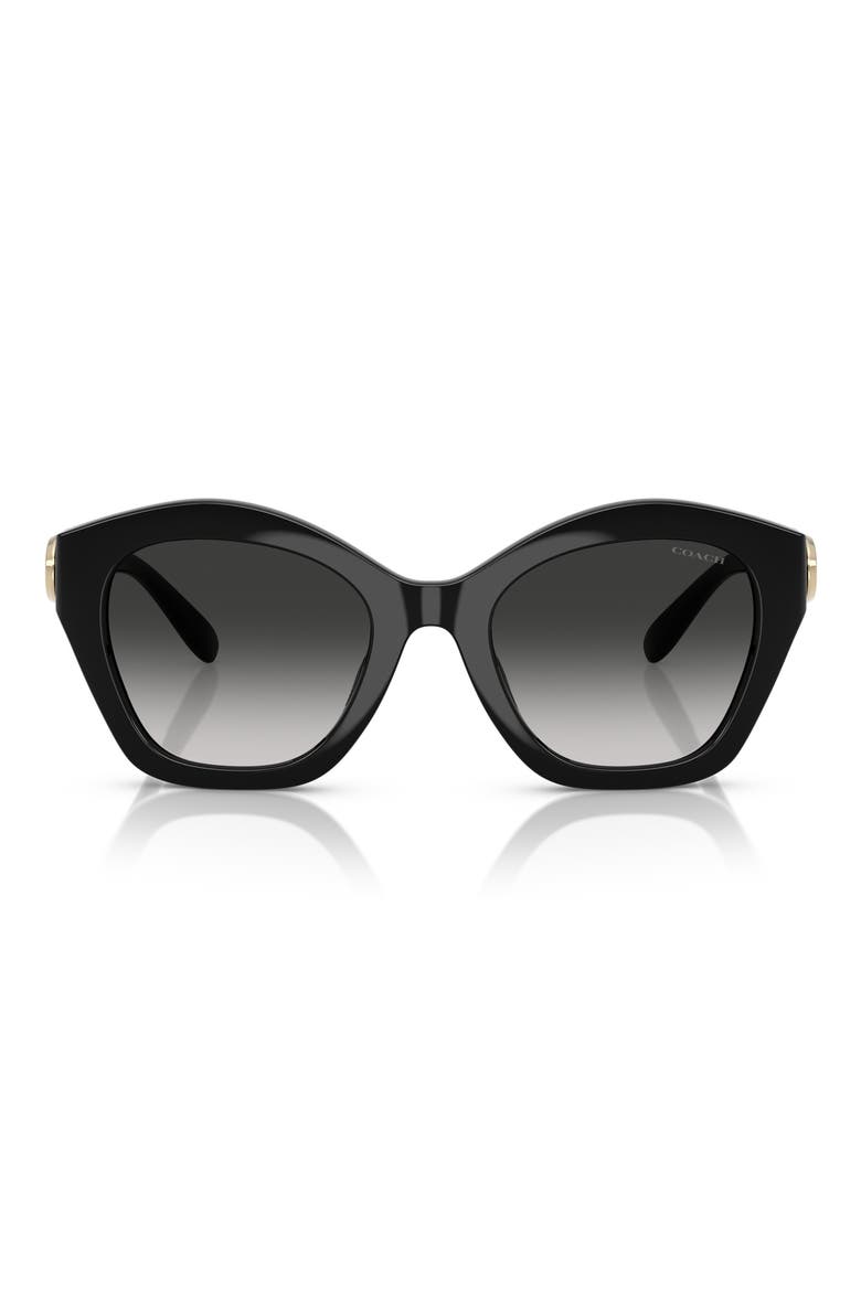 54mm Gradient Round Sunglasses, Main, color, BLACK / GREY GRADIENT