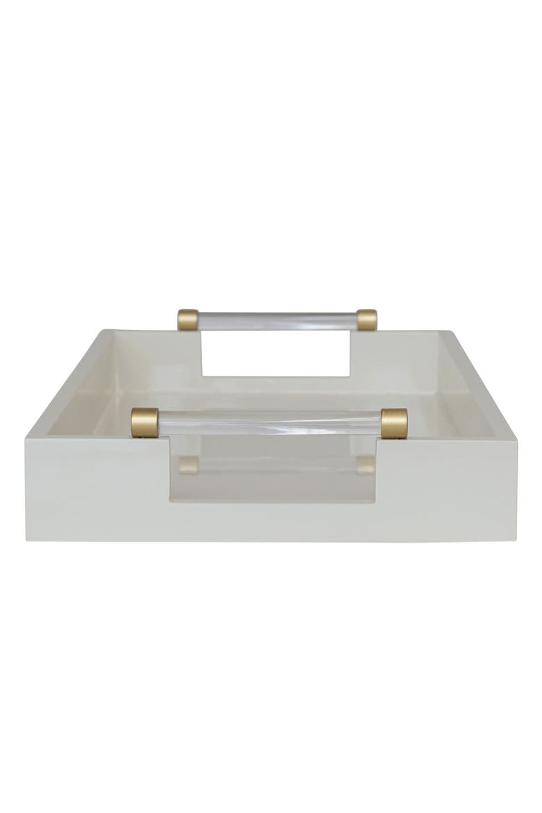 Serving Tray with Handles, Alternate, color, White