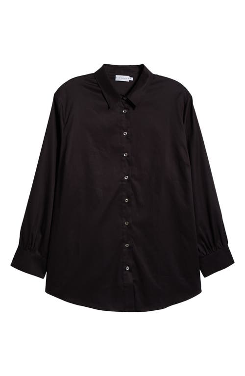 Harshman Franklin Cotton Button-up Shirt In Black
