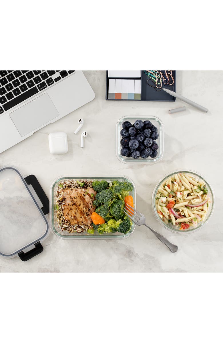 JoyJolt 24-Piece Glass Food Storage Containers with Airtight Lids, Alternate, color, 