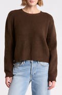Splendid Crewneck Sweater & Faux Fur Pompom Beanie Set