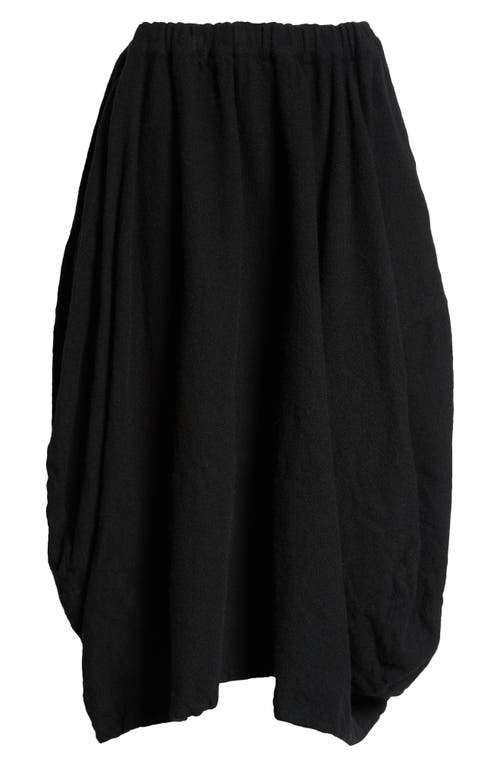 Comme des Garçons Comme des Garçons Wool Blend Tweed Midi Skirt in Black 