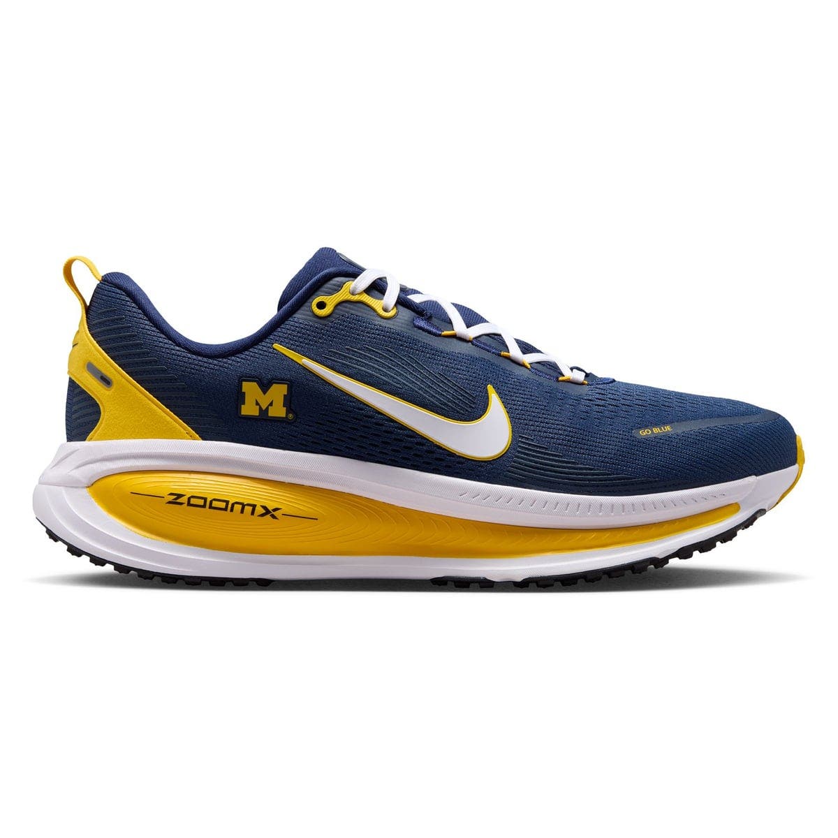 Men's Nike Michigan Wolverines Vomero 18 Running Shoes, Alternate, color, Navy