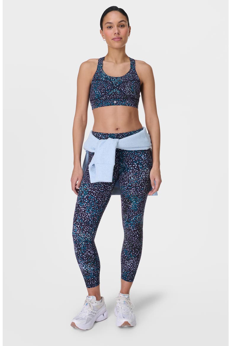 Power Medium Support Sports Bra, Alternate, color, BLUE AURORA PRINT