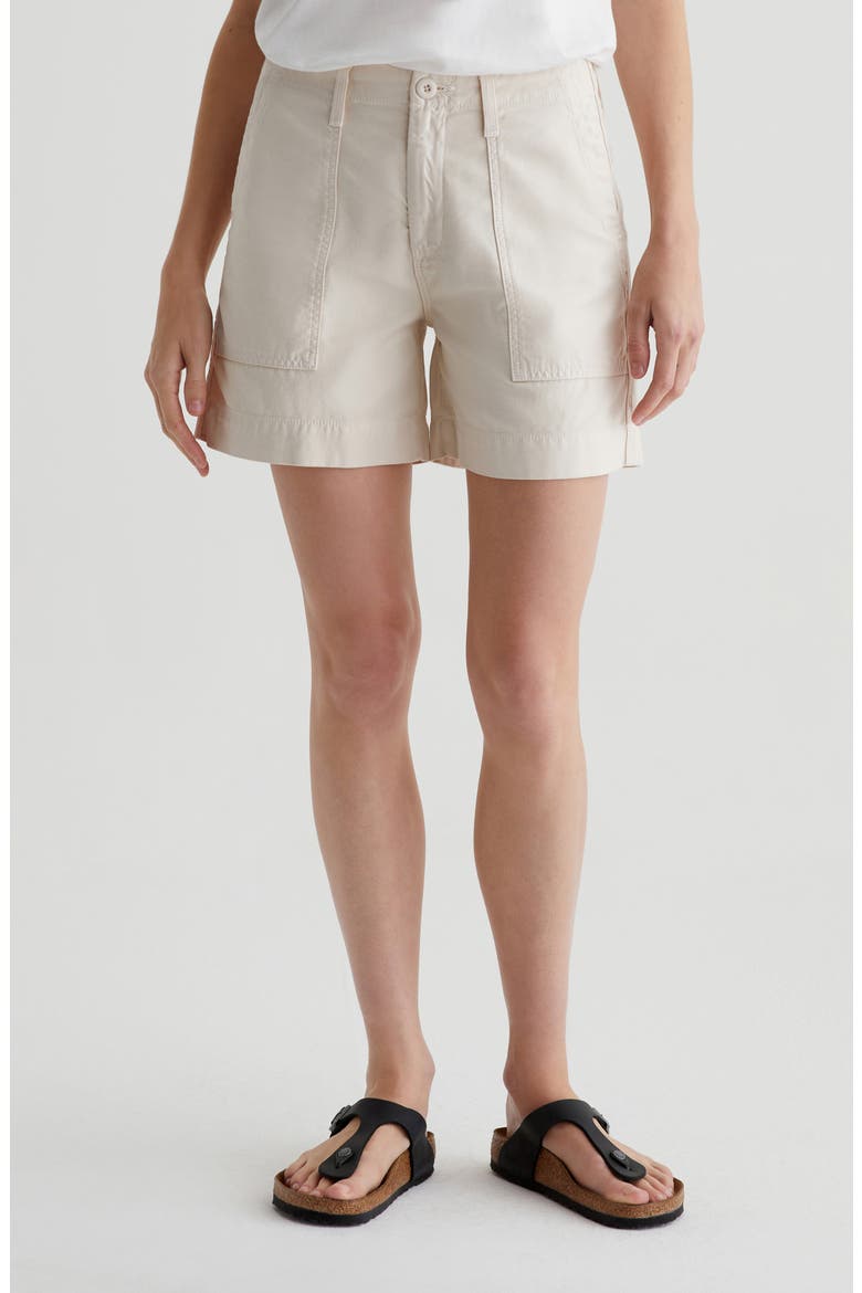 Rosa Cotton Twill Shorts, Main, color, OPAL STONE
