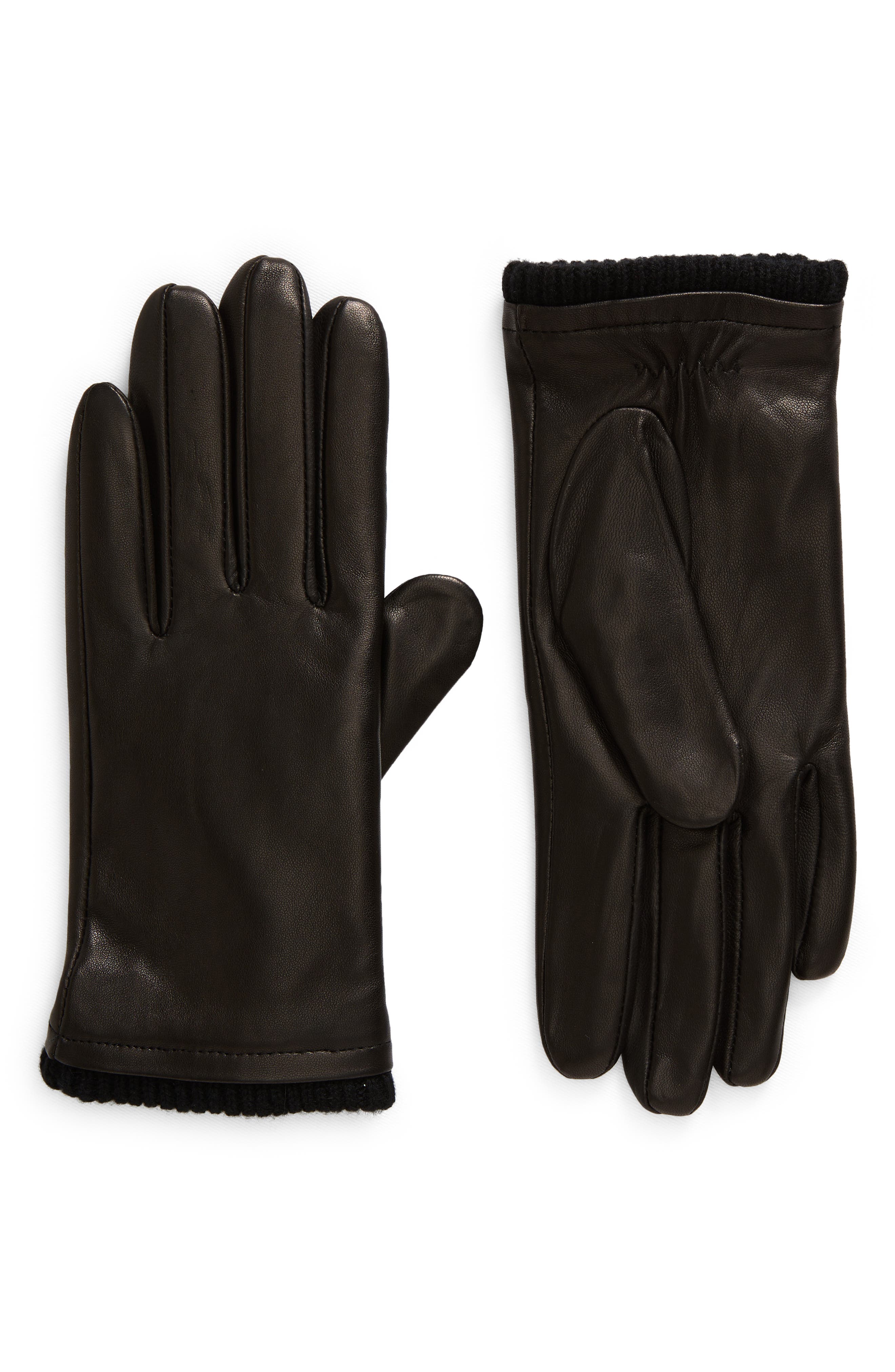 Vince Cashmere Lined Leather Gloves