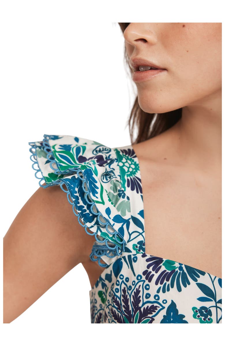 MINT VELVET Floral Printed Midi Dress, Alternate, color, Green