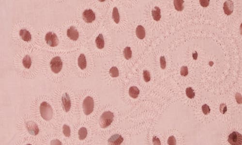 Shop Sanctuary Sunday Brunch Eyelet Cotton Top In Rose Clay