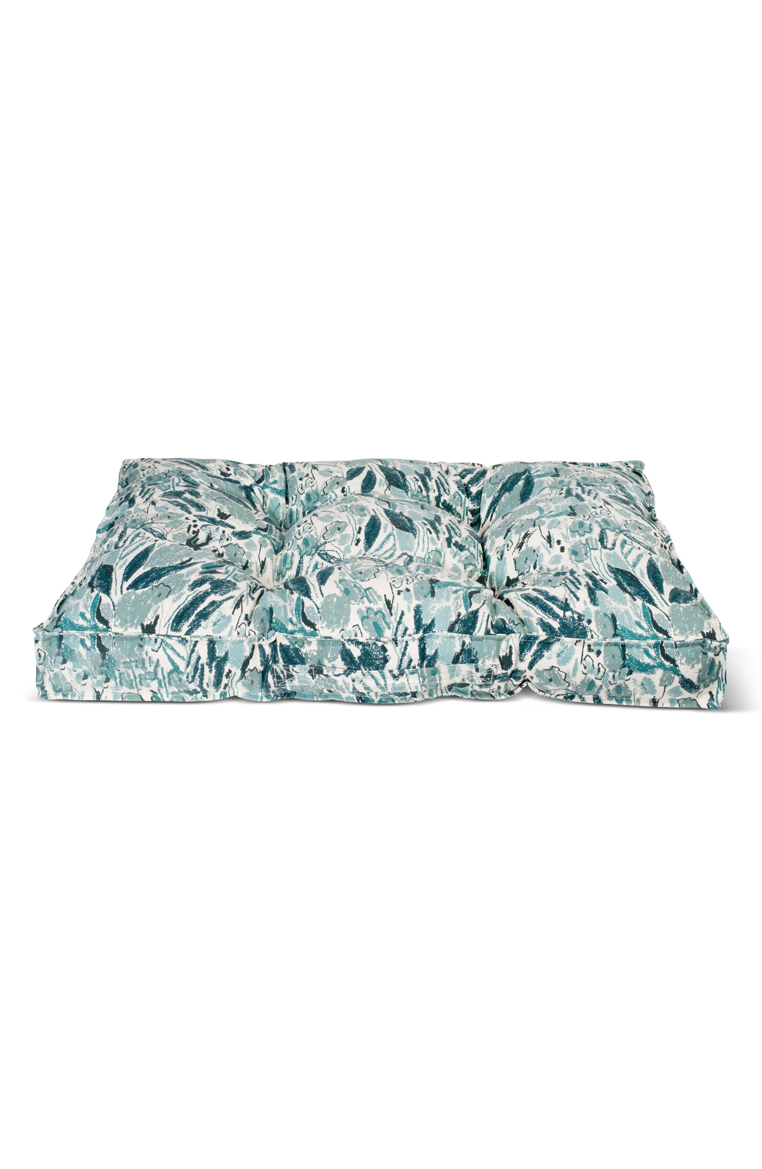 Fringe Studio Tufted Canvas Medium Pet Bed in White/Green Multi 