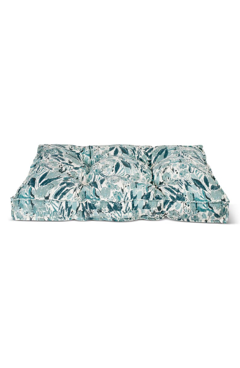 Fringe Studio Tufted Canvas Medium Pet Bed, Main, color, White/ Green Multi