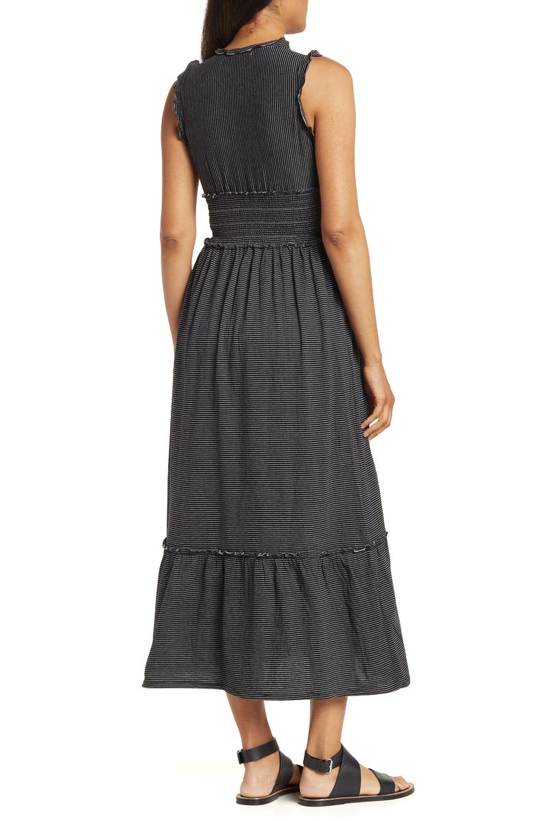 MAX STUDIO Textured Knit Ruffle Midi Dress, Alternate, color, 